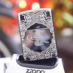 Bật Lửa Zippo 167 Tugra Armor High Polish Chrome