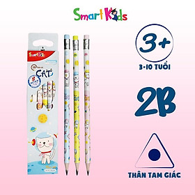 Bút chì Smartkids SK-PC2B008 Cat&Dragon, 12 cây/hộp, dành cho học sinh, sinh viên, gỗ mềm, dễ chuốt.