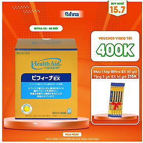 Men tiêu hóa Bifina Nhật Bản - Hỗ trợ giảm táo bón,tiêu chảy, rối loạn tiêu hó - Loại EX hộp 60 gói