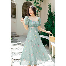 TIELA Đầm váy hoa nhún ngực-Coco Dress