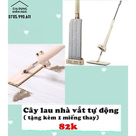 Cây lau nhà kèm vắt tự động  tặng kèm miếng thay