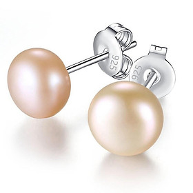 Bông Tai Bạc, Khuyên Tai Bạc 925 Hạt Ngọc Trai Tròn Thanh Lịch Dành Cho Nữ TNC JEWELLERY