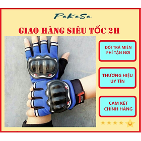 Găng Tay Thể Thao , Găng Tay Phượt Nhiều Mẫu - Hàng Chính Hãng  - Ngắn tay sport xanh 