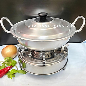 Mua (COMBO) NỒI LẨU + BẾP CỒN TIỆN ÍCH - Chất liệu NHÔM DÀY  dùng chuyên nghiệp cho quán ăn - nhà hàng   tiện ích cho gia đình