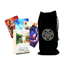 Combo Bộ Bài Bói Mystical Shaman Oracle Cards Tarot Cao Cấp Bản Đẹp và Túi Nhung Đựng Tarot