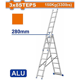 THANG XẾP KÉO DÀI 3 ĐOẠN 3X8 WADFOW WLD6H38 - HÀNG CHÍNH HÃNG