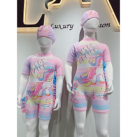 Đồ bơi bé gái liền thân PONY cầu vồng