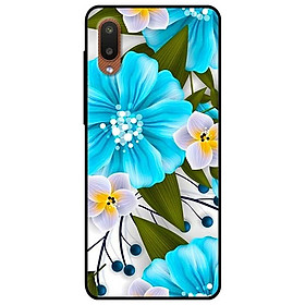 Ốp lưng dành cho Samsung Galaxy A02 mẫu Hoa Xanh Trắng