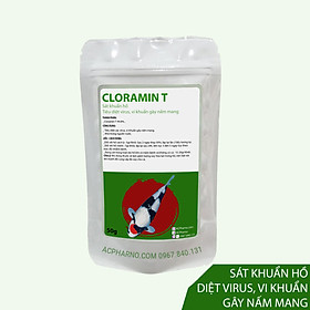 Cloramin T diệt vi khuẩn, virus gây nấm mang trên cá koi, cá vàng, chép nhật. sát trùng, diệt trùng nước Chloramine T