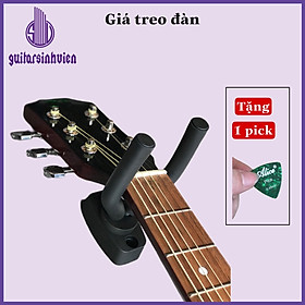 Mua Gía treo tường guitar bọc cao su chống xước đàn - Treo được hai cây