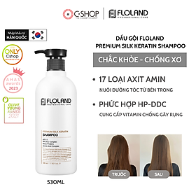 Dầu gội chăm sóc tóc hư tổn Floland Premium Silk Keratin Shampoo