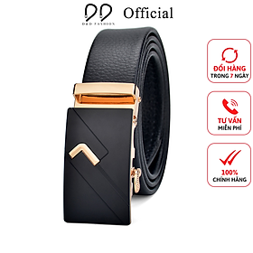 Thắt lưng nam D&D Fashion chữ V vàng dùng khóa tự động
