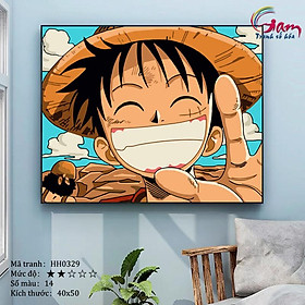 Tranh sơn dầu số hoá tự tô màu anime - Mã HH0329 Hải tặc vương