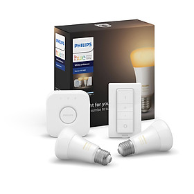 Bộ 2 đèn LED thông minh Philips Hue White Ambiance Starter Kit 9W ánh sáng