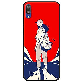 Ốp lưng in cho Samsung M10 Mẫu Cô Gái Sơ Mi Trắng