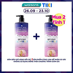 Dầu Gội Sạch Gàu Muối Hồng Himalaya Mềm Mượt Óng Ả Soft and Silky 650ml