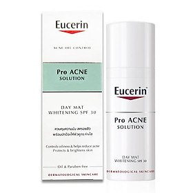 Kem Giảm Mụn Và Dưỡng Sáng Da Eucerin ProAcne Solution Day Mat Whitening