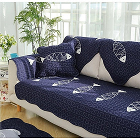 Mua Thảm sofa Cá 5 con xanh đen