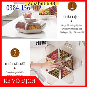 Mua (Hàng Loại 1 )KHAY MỨT HOA 6 CÁNH TỰ BUNG SANG XỊN ĐẸP MẪU MỚI NHẤT MẪU MỚI NHẤT TẾT 2021