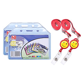 Lốc 2 Bộ Bảng Tên Dây Viền Rút Mặt Cười T-012 - Uyên Loan