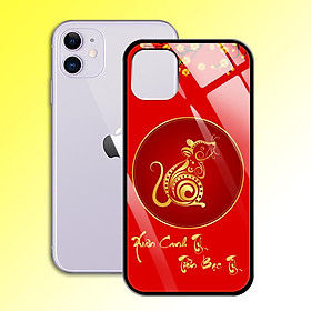 Ốp Lưng Họa Tiết Màu Vàng Ánh Kim cho điện thoại Iphone 11 - 0377 7980 MOUSE02 - Chuột Vàng - Hàng Chính Hãng