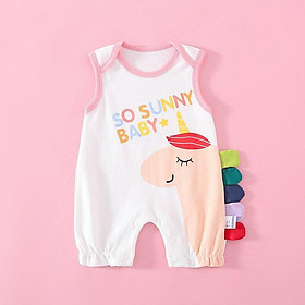 Body Sát Nách cho bé chất Cotton Mềm Mịn mẫu quần áo sơ sinh Bé Trai Bé Gái hình kỳ lân siêu dễ thương 0 đến 12 tháng