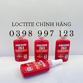 Keo khóa ren Loctite 263 ,khóa bulong, đai ốc, tất cả các loại ren kim loại, chai 50ml