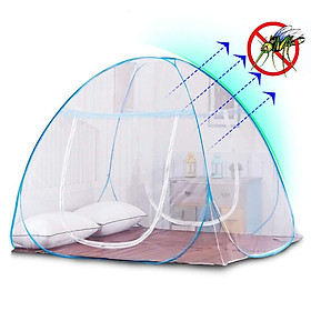 Mùng tự chụp bung cao cấp siêu dày - 1m8 x 2m - Màu xanh da trời