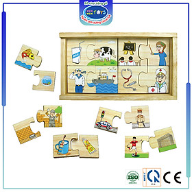 Đồ chơi gỗ Winwintoys - Bộ tìm 24 cặp phù hợp - 62332