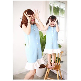 Đầm Mẹ Bé Fom Suông Đuôi Cá Trẻ Trung