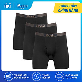 Combo 3 quần lót nam cotton đùi dài iBasic PANM083