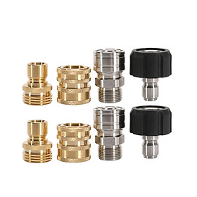 Water Pipe Connector Accessories Copper Fittings Easy to Install Pressure Washer Adapter Set for Garden Exquisite Workmanship