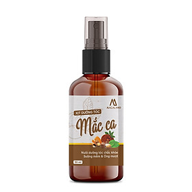 Xịt dưỡng tóc Macadamia 30ml MACALAND công dụng nuôi dưỡng và phục hồi mái tóc bồng bềnh, giảm xơ rối không gây bết dính hương thơm nhẹ nhàng hàng chính hãng công ty, xuất xứ Việt Nam