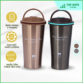 Cốc giữ nhiệt COFFEE CO VACUUM CUP 500ml Ly giữ nhiệt đựng cafe Inox cao cấp SUS 304 nắp có quay, chóng trà