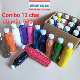 Mua Combo 12 chai màu nước tô tượng khoảng 500 ml