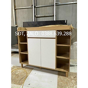 tủ giày dép gỗ công nghiệp dài 1m2 x sâu 30 x cao 1m04 .chân gỗ sồi ,giá tại xưởng