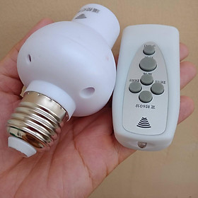 Mua Đui đèn E27 hẹn giờ tắt điều khiển từ xa - Kèm remote + Tặng Pin