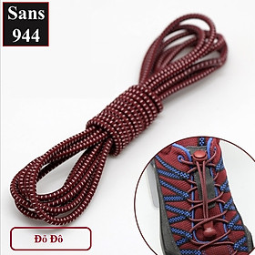 Dây giày không cần buộc Sans944 thông minh co giãn bản tròn cột giày thể thao sneaker nam nữ nhiều màu đen trắng xám