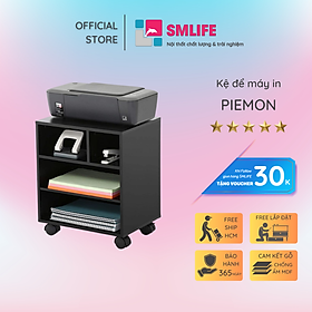 Kệ để máy in gỗ hiện đại SMLIFE Piemon | Gỗ MDF dày 17mm chống ẩm | D40xR30xC50cm