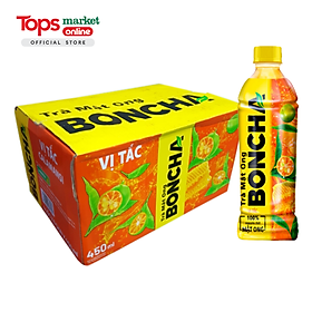 Thùng 24 Chai Trà Boncha Mật Ong Vị Tắc 450Ml