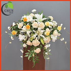Mua Lẵng Hoa Treo Bục Phát Biểu Lẵng Hoa Lụa Khai Trương Cắm Sẵn Nhiều Mẫu Tuyệt Đẹp