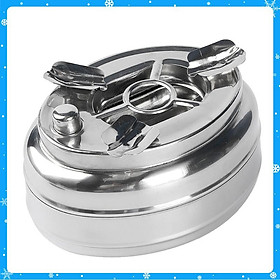Mua Gạt Tàn Thuốc Inox Có Nút Đóng Mở - Hàng Chất Lượng