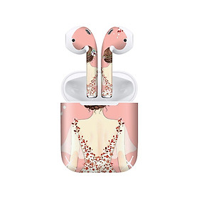 Mua Miếng dán skin chống bẩn cho tai nghe AirPods in hình Cô gái váy hoa - Gin021 (bản không dây 1 và 2)