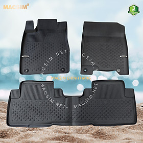 Thảm lót sàn xe ô tô Honda CRV 2012 -2017 Nhãn hiệu Macsim chất liệu nhựa TPE Silicon