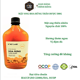 Combo 2 hũ mật ong rừng Thảo Dược HONEYLAND tổng 1000g mật ong thiên nhiên nguyên chất