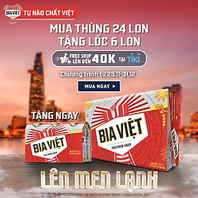 Thùng 24 Lon Bia Việt (330ml/lon)