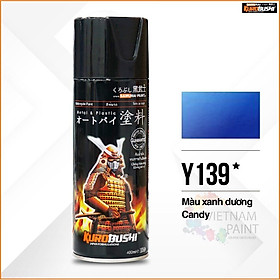 Sơn xịt Samurai Kurobushi - MÀU XANH DƯƠNG CANDY  Y139 (400ml)