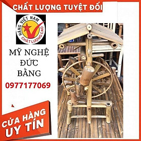 Mua guồng nước tre mini cao 45cm   guồng quay nước hồ  cá  thác nước phong thủy gia đình