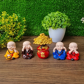 Bộ Tứ Không đeo chuỗi kèm cây kim tiền 8cm