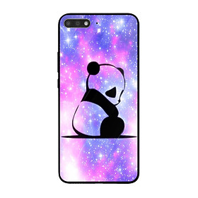 Ốp lưng dành cho điện thoại Huawei Y7 Pro 2018 in họa tiết Gấu trúc ngồi quay lưng